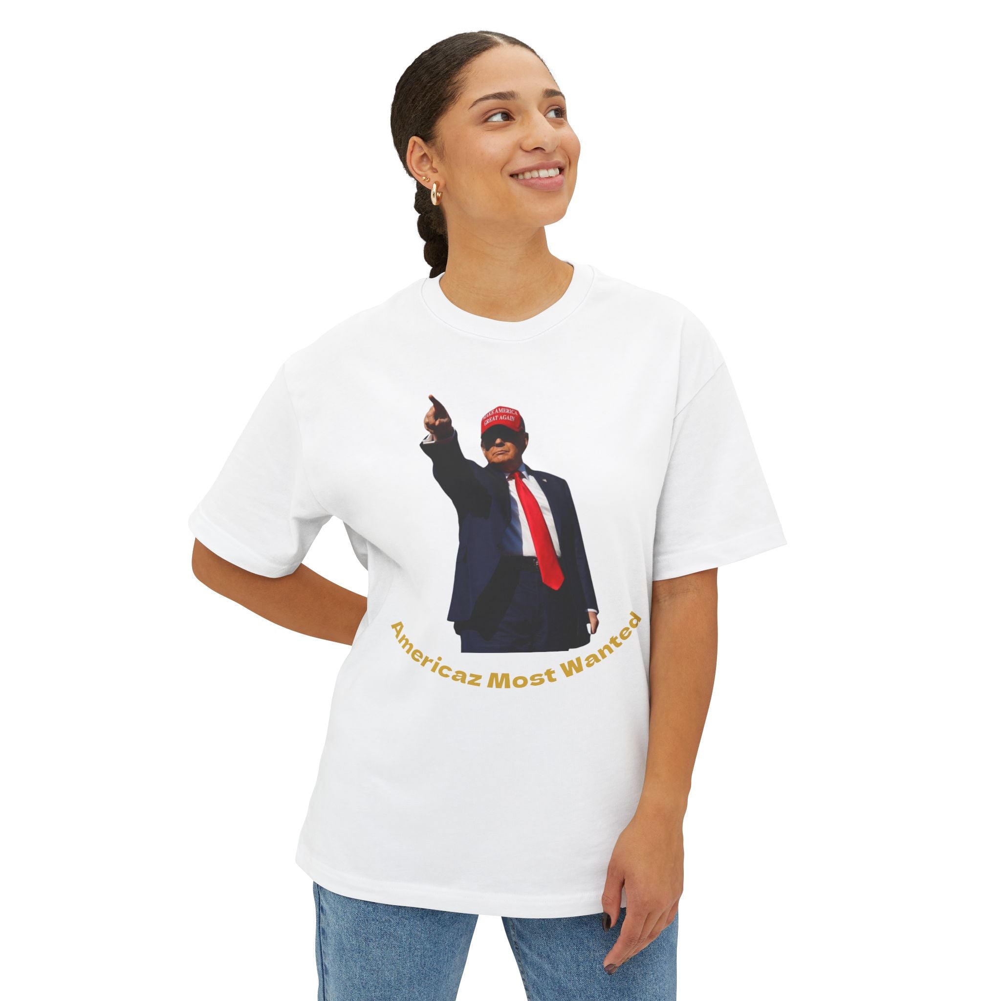 Donald Trump "Americaz Most Wanted" Oversized Boxy Tee
